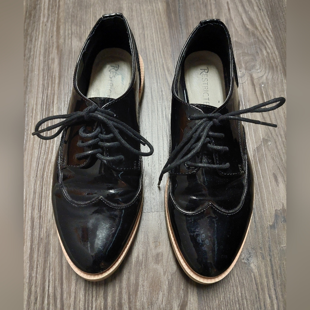 Restricted Patent Black Oxfords